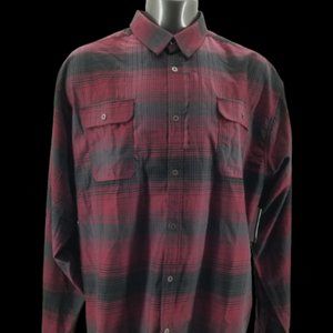 Key Imperial Mens Long Sleeve Buffalo Plaid  Metal Button Western Shirt 3XL